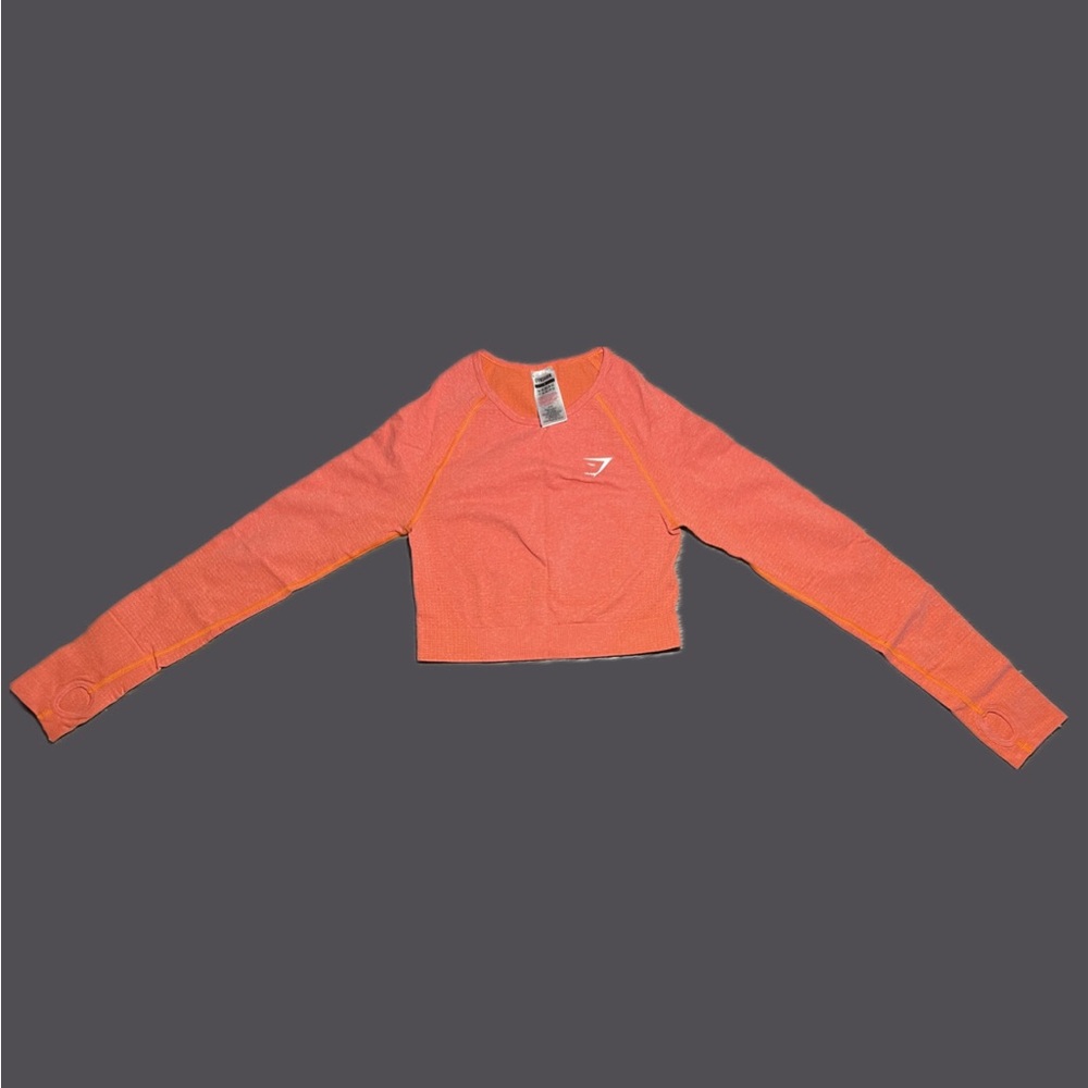Gymshark Vital Seamless Crop Top - Orange Marl